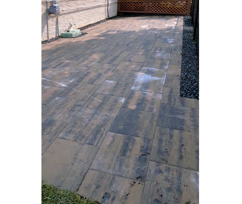 Paving Stone Side Yard